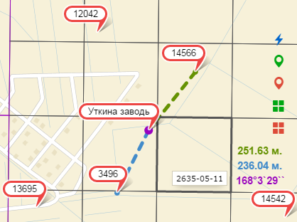 Поиск пунктов на карте